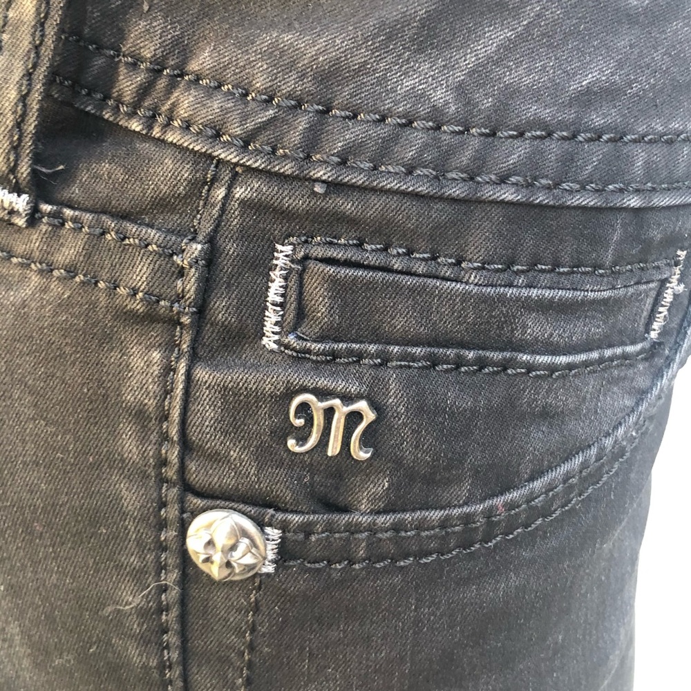 Miss Me Angel Wings Black Jegging Size 28 - image 7